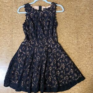 City studio a-line sleeveless black lace dress. Lined. Size 5.
